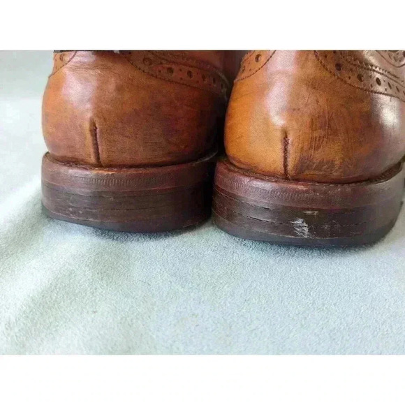 Rag Bone Grenson Brogue Oxford Dress Shoes Leather England Sz 9 Brown Distressed main image 4